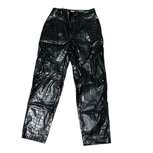 A.New.Day Women's Black Faux Croc Highwasted Pants 10